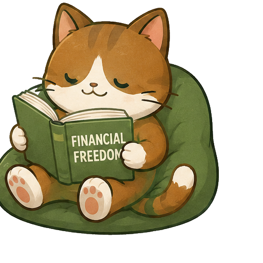 Lucky Cat celebrating financial freedom